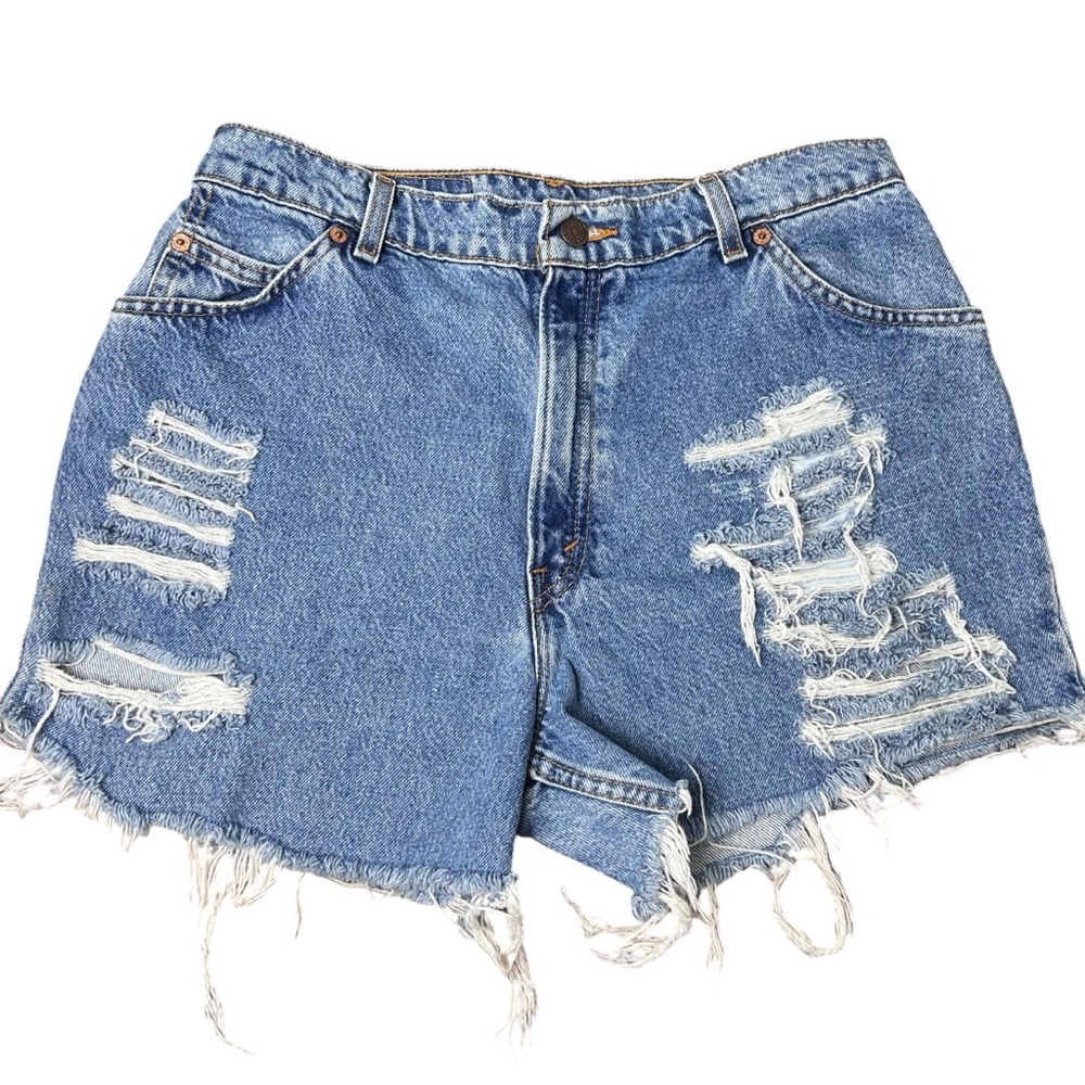 Vintage Levi’s Orange Tab Made In USA Cut-Off Shorts Size 12 - Picture 1 of 16
